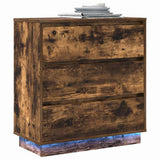 Bedside Cabinet Smoked Oak 71 x 34.5 x 75 cm Engineered wood 869638