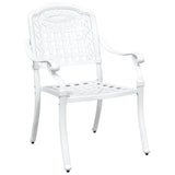 Garden Table Set 3 pcs White Cast Aluminium 3334726