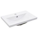 Bathroom Washbasin Frame with Built-in Basin Black Iron 3101377