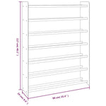 ZNTS Shoe Rack Grey 90x24x117 cm Engineered Wood 327356