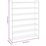 ZNTS Shoe Rack Grey 90x24x117 cm Engineered Wood 327356