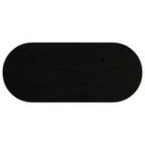 Table Top Dark Brown 140x60x2 cm Solid Wood Oak Oval 4009080
