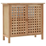 Sink Cabinet with Mirror Solid Walnut Wood 247607