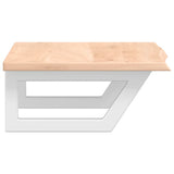 Basin Shelf Wall Mounted Steel and Solid Wood Oak 3302542