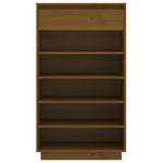 Shoe Cabinet Honey Brown 60x34x105 cm Solid Wood Pine 813553