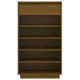 Shoe Cabinet Honey Brown 60x34x105 cm Solid Wood Pine 813553