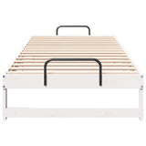 Bed Frame White 80 x 220 cm Solid Pine Wood 873167
