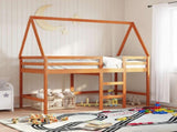 Loft Bed Frame Wax Brown 90 x 190 cm Solid Pine Wood 3422711