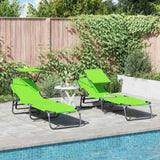 Folding Sun Lounger Folding 2 pcs Green 190 x 57 x 81 cm Oxford 42003138