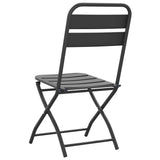 Garden Folding Chair Folding 2 pcs Anthracite 42 x 52 x82cm 42002942
