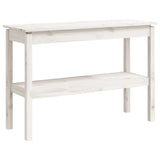 Console Table White 110x40x75 cm Solid Wood Pine 814300