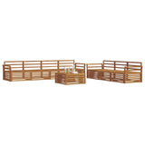 Outdoor Sofa Set 8 pcs Natural Solid Acacia Wood 3373139