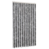 Fly Curtain Grey and Black 100x220 cm Chenille 377330