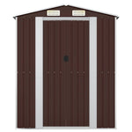 Garden Shed Dark Brown 192x108x223 cm Galvanised Steel 319273