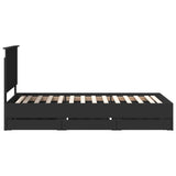 Bed Frame with Drawer Black 90 x 200 cm Engineer Wood 3411153