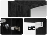 Bathroom Mirror Cabinet Black Oak 70 x 14.5 x 70 cm 889096