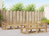 Outdoor Sofa Set 8 pcs White Solid Acacia Wood 3387808