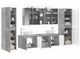 Bathroom Furniture Set 6 pcs Concrete Grey 3407210