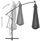 Cantilever Garden Parasol Anthracite Polyester, Steel 44875