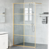 Walk-in Shower Wall Gold 115 x 195 cm Tempered Glass 42022060