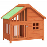 Dog Kennel Brown 96x60.5x87 cm Solid Wood Pine 172267
