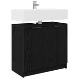 Bathroom Cabinet Black Oak 64.5 x 33.5 x 59 cm Engineered Wood 880745