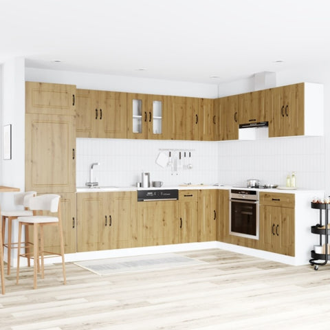 Kitchen Cabinet with Door Kalmar 2 pcs Brown 80 x 46 x 81.5 cm 3315010