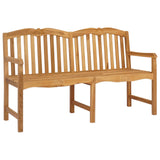 Handcarved Rose Bench Natural 155 x 60 x 94 cm Solid Teak Wood 42030024