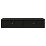 ZNTS Wall Shelf with Drawers Black 100x37.5x19 cm Engineered Wood 859960