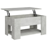 ZNTS Coffee Table Concrete Grey 79x49x41 cm Engineered Wood 809714