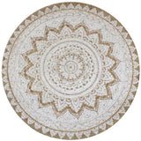 Area Rug Braided Jute Printed 90 cm Round 245339