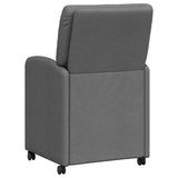 Dining Chairs with Wheels 2 pcs Dark grey 57 x 67 x 95 cm 42017848