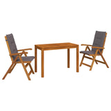 3-Piece Garden Dining Set 3 pcs Natural Solid Acacia Wood 3434603
