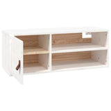 Wall Cabinet White 80x30x30 cm Solid Wood Pine 818387