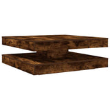 Coffee Table 360-Degree Rotatable Smoked Oak 90x90x34.5 cm 3321355