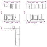 11 Piece Kitchen Cabinet Set "Porto" Sonoma Oak Engineered Wood 3314934