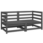 Garden Corner Sofas 2 pcs Grey Solid Wood Pine 805677