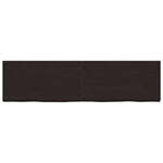 Bathroom Countertop Dark Brown 220x60x cm Treated Solid Wood 3156280
