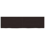 Bathroom Countertop Dark Brown 220x60x cm Treated Solid Wood 3156280
