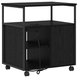 Cabinet with Charging Station Black Oak 61 x 46 x 67 cm 859830