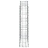 Arched Gabion Baskets 6 pcs 200x30x140/160 cm Galvanised Iron 3145476