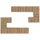 TV Cabinet Set Wall-mounted 8 pcs Artisan Oak Engineered Wood 3393218
