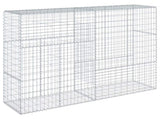 Gabion Basket with Cover 200x50x150 cm Galvanised Iron 3295155