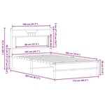 Bed Frame without Mattress Smoked Oak 107x203 cm Engineered Wood 4106886