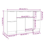 Sideboards 3 pcs Brown Oak Engineered Wood 3115835