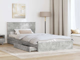 Storage Bed Concrete Grey 100 x 200 cm Engineered Wood 3410829