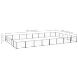 Dog Kennel Black 40 m Steel 3082160