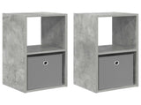 Bedside Table 2 pcs Concrete Grey 30.5 x 27 x 59.5 cm 8000619