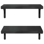 Wall Shelves 2 pcs 50x30 cm Black Stainless Steel 3214518