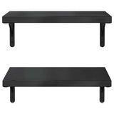 Wall Shelves 2 pcs 50x30 cm Black Stainless Steel 3214518